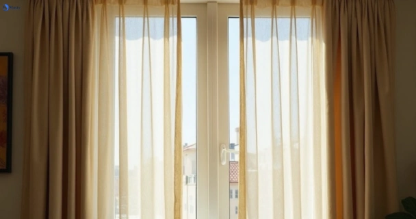 Dusty and dull curtains in parkdale-vic before steam cleaning